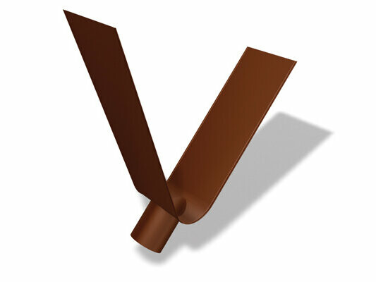 PREFA hrdlo nástrešného žľabu z hliníka, hnedá, Ø 100 mm, spoľahlivé riešenie pre inštaláciu strešných žľabov.