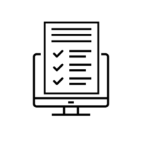 Obrázok obrazovky, ktorá ukazuje kontrolný zoznam, resp. formulár