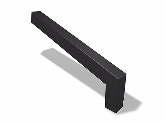 PREFA štvorcové koleno 72° (dlhé), dostupné vo veľkostiach 80 a 100 mm, s rozmermi 1 000 x 196 mm (viditeľné).